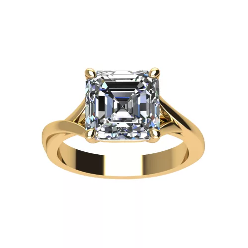 Ékszerpalota eljegyzési gyűrű 4,0ct G/VS gyémánttal BRK521 sárga arany