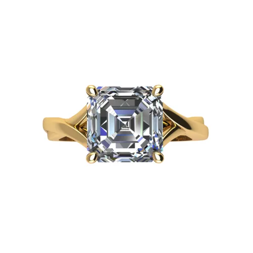 Ékszerpalota eljegyzési gyűrű 4,0ct G/VS gyémánttal BRK521 sárga arany