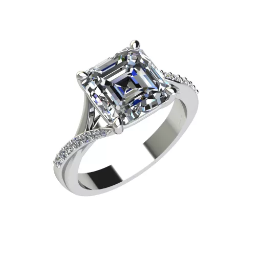 Ékszerpalota eljegyzési gyűrű 4,0ct gyémánttal BRK522 fehér arany