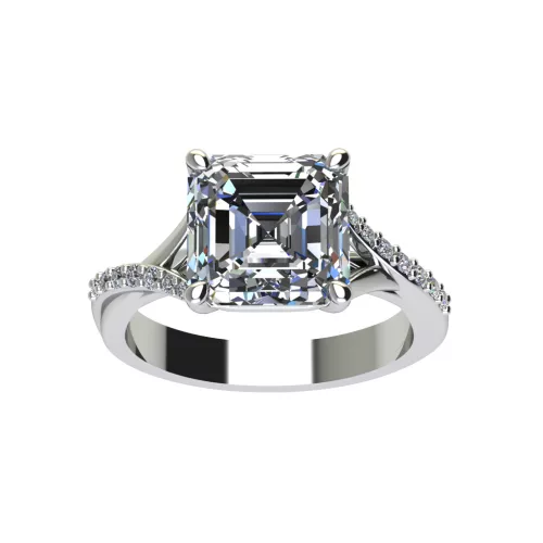 Ékszerpalota eljegyzési gyűrű 4,0ct gyémánttal BRK522 fehér arany