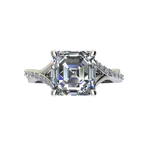 Ékszerpalota eljegyzési gyűrű 4,0ct gyémánttal BRK522 fehér arany