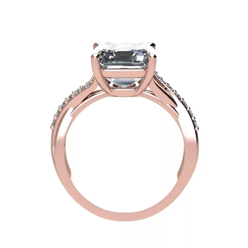 Ékszerpalota eljegyzési gyűrű 4,0ct G/VS gyémánttal BRK522 rozé arany