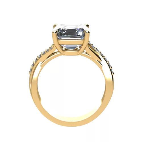 Ékszerpalota eljegyzési gyűrű 4,0ct G/VS gyémánttal BRK522 sárga arany