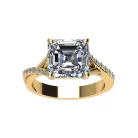 Ékszerpalota eljegyzési gyűrű 4,0ct G/VS gyémánttal BRK522 sárga arany