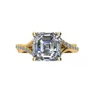 Ékszerpalota eljegyzési gyűrű 4,0ct G/VS gyémánttal BRK522 sárga arany