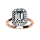 Ékszerpalota eljegyzési gyűrű 2,0ct G/VS gyémánttal BRK523 fehér és rozé arany