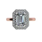 Ékszerpalota eljegyzési gyűrű 2,0ct G/VS gyémánttal BRK523 fehér és rozé arany