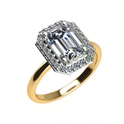   Ékszerpalota eljegyzési gyűrű 2,0ct gyémánttal BRK523 fehér és sárga arany