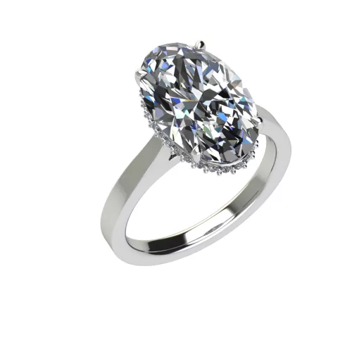 Ékszerpalota eljegyzési gyűrű 4,5ct gyémánttal BRK526 fehér arany