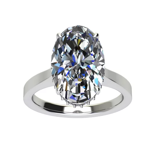 Ékszerpalota eljegyzési gyűrű 4,5ct gyémánttal BRK526 fehér arany