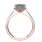 Ékszerpalota eljegyzési gyűrű 4,5ct G/VS gyémánttal BRK526 rozé arany