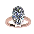 Ékszerpalota eljegyzési gyűrű 4,5ct G/VS gyémánttal BRK526 rozé arany