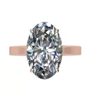 Ékszerpalota eljegyzési gyűrű 4,5ct G/VS gyémánttal BRK526 rozé arany
