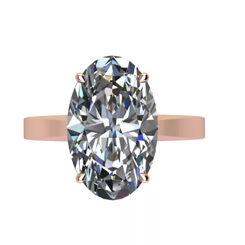 Ékszerpalota eljegyzési gyűrű 4,5ct G/VS gyémánttal BRK526 rozé arany