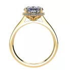 Ékszerpalota eljegyzési gyűrű 4,5ct G/VS gyémánttal BRK526 sárga arany