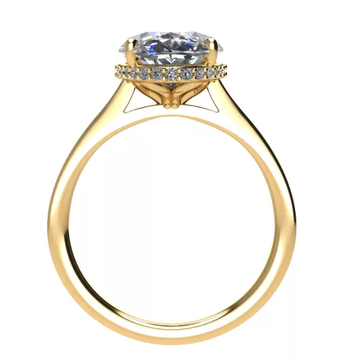 Ékszerpalota eljegyzési gyűrű 4,5ct G/VS gyémánttal BRK526 sárga arany