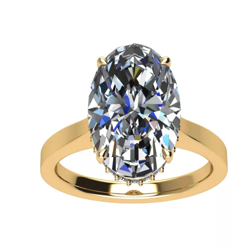 Ékszerpalota eljegyzési gyűrű 4,5ct G/VS gyémánttal BRK526 sárga arany