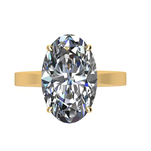 Ékszerpalota eljegyzési gyűrű 4,5ct G/VS gyémánttal BRK526 sárga arany