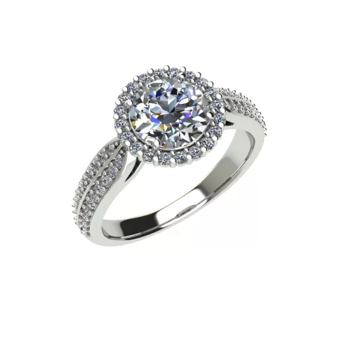 Ékszerpalota eljegyzési gyűrű 1,5ct G/VS gyémánttal BRK527 fehér arany