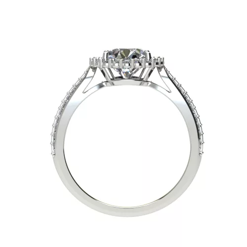 Ékszerpalota eljegyzési gyűrű 1,5ct G/VS gyémánttal BRK527 fehér arany