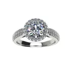 Ékszerpalota eljegyzési gyűrű 1,5ct G/VS gyémánttal BRK527 fehér arany