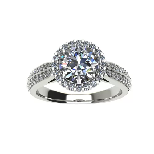 Ékszerpalota eljegyzési gyűrű 1,5ct G/VS gyémánttal BRK527 fehér arany