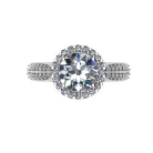Ékszerpalota eljegyzési gyűrű 1,5ct G/VS gyémánttal BRK527 fehér arany