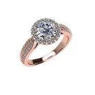 Ékszerpalota eljegyzési gyűrű 1,5ct G/VS gyémánttal BRK527 rozé arany