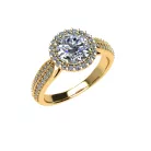 Ékszerpalota eljegyzési gyűrű 1,5ct G/VS gyémánttal BRK527 sárga arany
