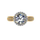 Ékszerpalota eljegyzési gyűrű 1,5ct G/VS gyémánttal BRK527 sárga arany