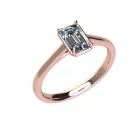 Ékszerpalota eljegyzési gyűrű 0,5ct G/VS gyémánttal BRK528 rozé arany