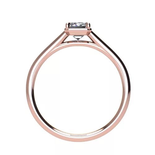 Ékszerpalota eljegyzési gyűrű 0,5ct G/VS gyémánttal BRK528 rozé arany