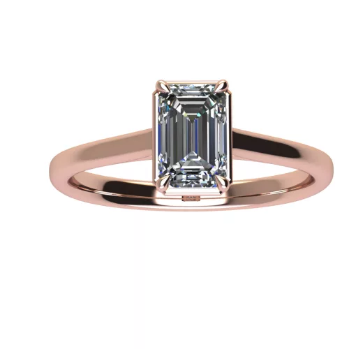 Ékszerpalota eljegyzési gyűrű 0,5ct G/VS gyémánttal BRK528 rozé arany