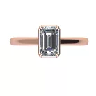 Ékszerpalota eljegyzési gyűrű 0,5ct G/VS gyémánttal BRK528 rozé arany