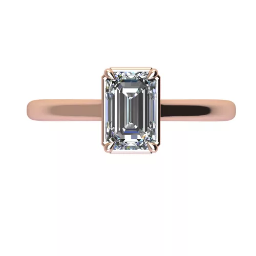Ékszerpalota eljegyzési gyűrű 0,5ct G/VS gyémánttal BRK528 rozé arany