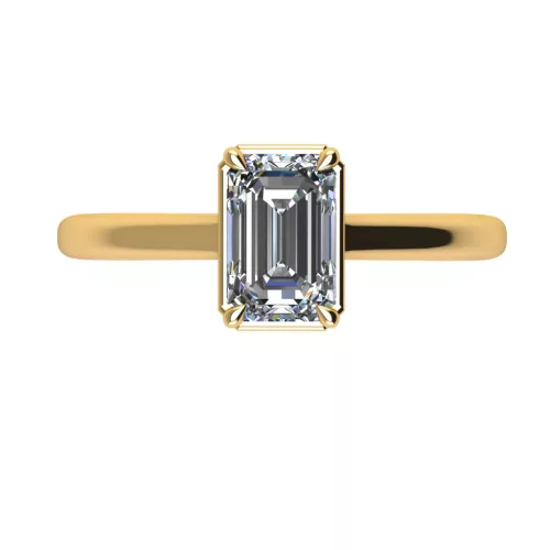 Ékszerpalota eljegyzési gyűrű 0,5ct G/VS gyémánttal BRK528 sárga arany