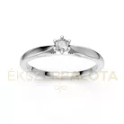Ékszerpalota eljegyzési gyűrű 0,1ct gyémánttal BRK601 fehér arany