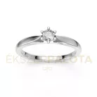 Ékszerpalota eljegyzési gyűrű 0,2ct G/VS gyémánttal BRK601 fehér arany