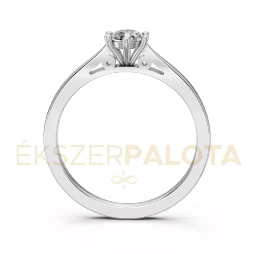 Ékszerpalota eljegyzési gyűrű 0,25ct gyémánttal BRK601 fehér arany