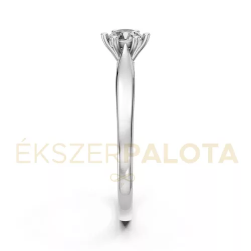 Ékszerpalota eljegyzési gyűrű 0,30ct gyémánttal BRK601 fehér arany
