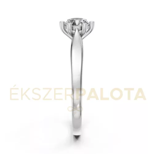 Ékszerpalota eljegyzési gyűrű 0,5ct H/SI gyémánttal BRK601 fehér arany
