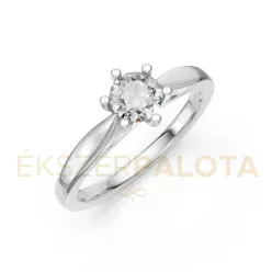   Ékszerpalota eljegyzési gyűrű 0,5ct gyémánttal BRK601 fehér arany