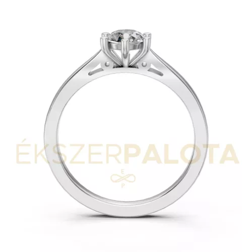 Ékszerpalota eljegyzési gyűrű 0,5ct gyémánttal BRK601 fehér arany