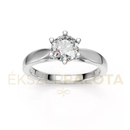 Ékszerpalota eljegyzési gyűrű 0,80ct G/VS gyémánttal BRK601 fehér arany