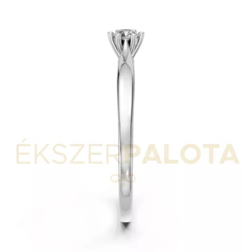 Ékszerpalota eljegyzési gyűrű 0,1ct gyémánttal BRK601 platina