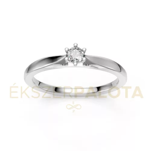 Ékszerpalota eljegyzési gyűrű 0,1ct gyémánttal BRK601 platina