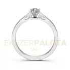 Ékszerpalota eljegyzési gyűrű 0,2ct G/VS gyémánttal BRK601 platina