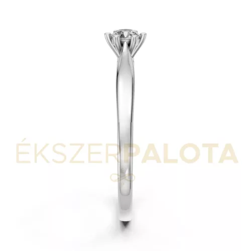 Ékszerpalota eljegyzési gyűrű 0,2ct gyémánttal BRK601 platina