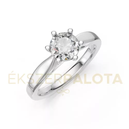 Ékszerpalota eljegyzési gyűrű 1,00ct G/VS gyémánttal BRK601 platina