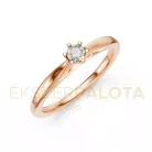 Ékszerpalota eljegyzési gyűrű 0,1ct G/VS gyémánttal BRK601 rozé arany